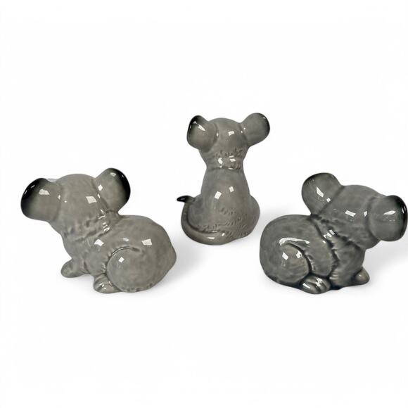 Goebel Mouse Figurines Lot of 3 Mice 35793 35794 35795 W Germany Gray Rats - Picture 2 of 9